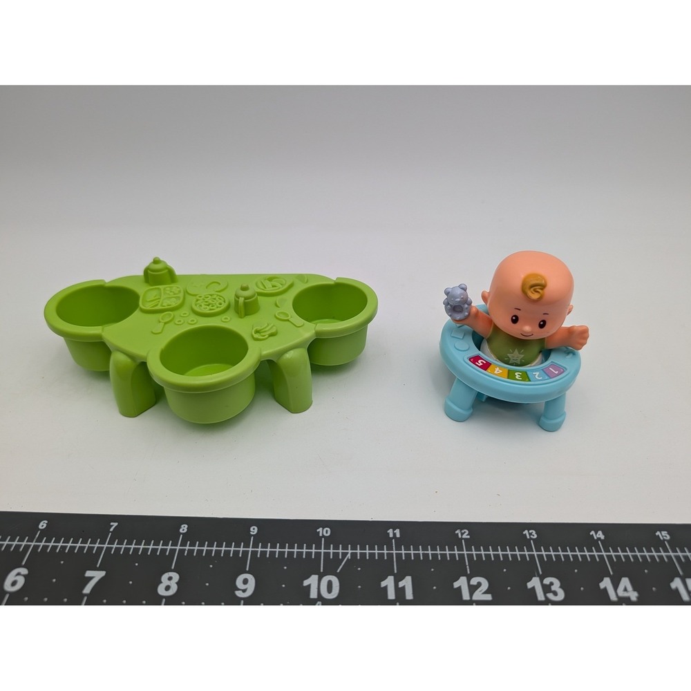 Fisher Price Little People Toddler Baby Green‎ Table Playdate 123 Walker Lot